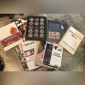 Assorted Jewelry and Gemstone Books: Diamond setting, Pave by Alexander, etc